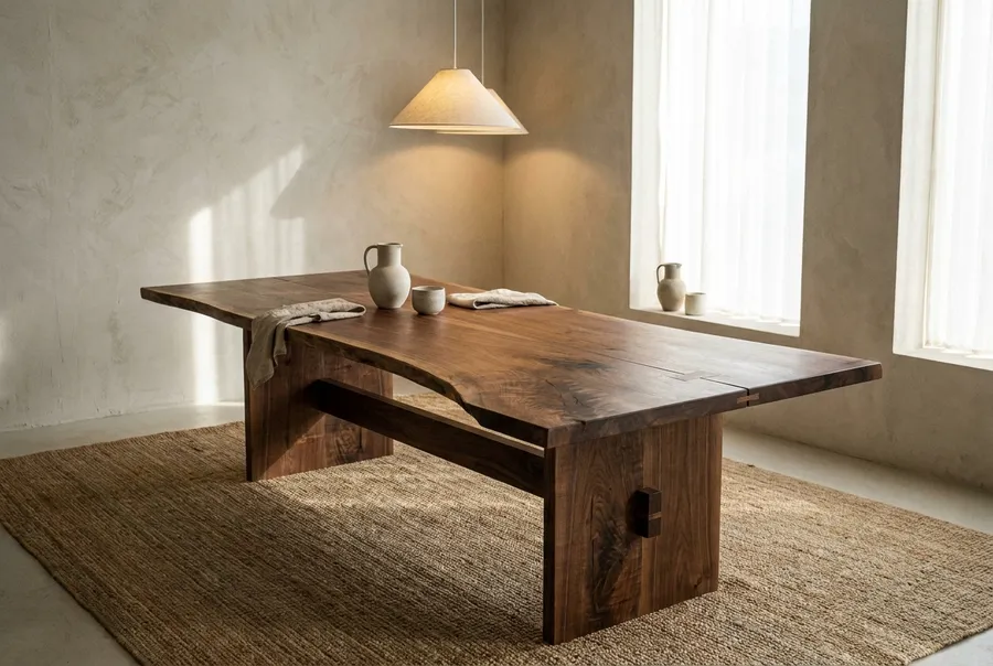 Mesa de madeira maciça feita sob encomenda